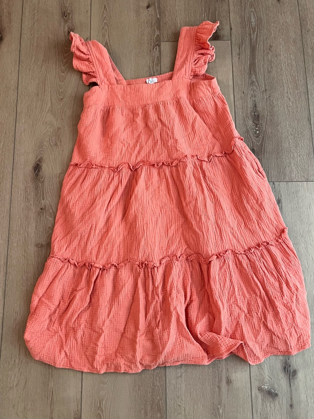 Coral Tiered Sundress